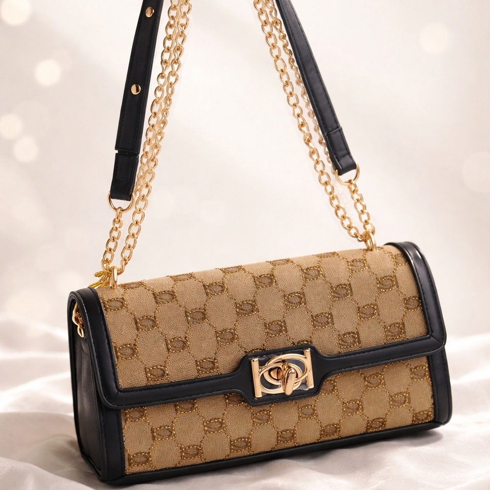 Bebe Jacquard Crystal Crossbody Bag NWT